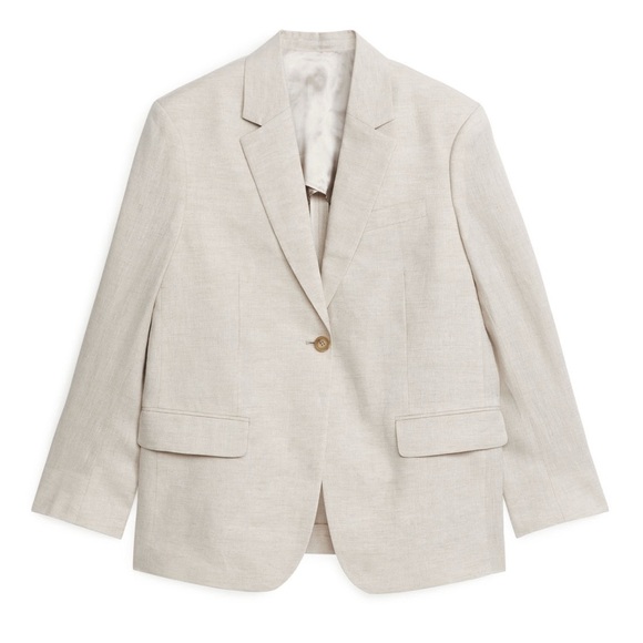 ARKET Oversized Linen Blazer size 36 - Picture 1 of 8